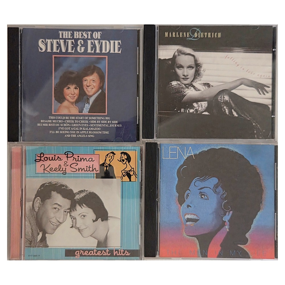 Steve & Eydie Marlene Dietrich Lena Horne Louis Prima 4 CD Lot Jazz Vocal Pop